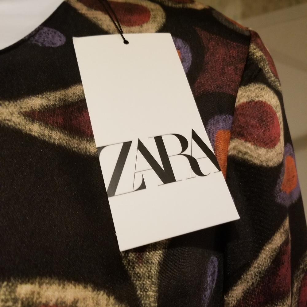 NWT size M, Zara printed maxi dress - Picture 4 of 6